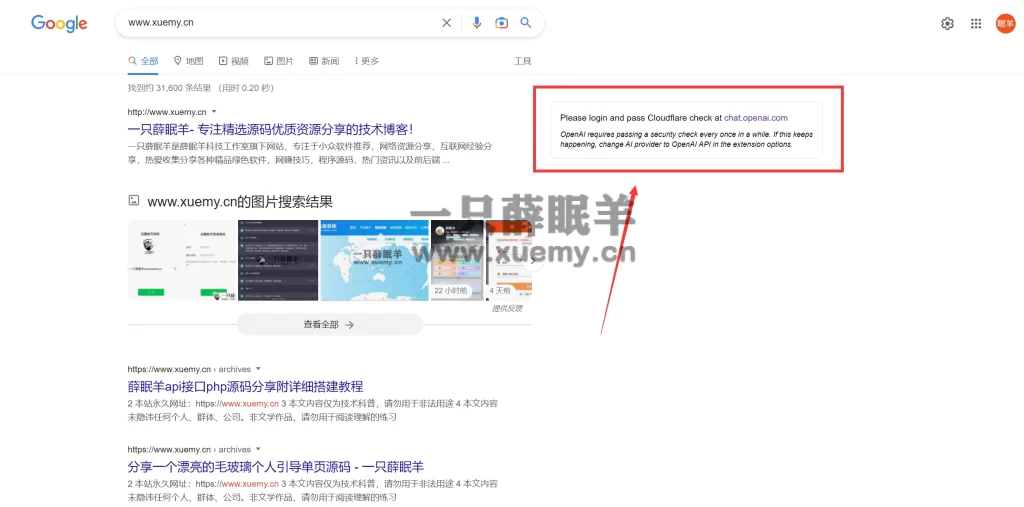 图片[2]-ChatGPT for Google ：将 ChatGPT 整合到搜索引擎，支持超多搜索-一只薛眠羊