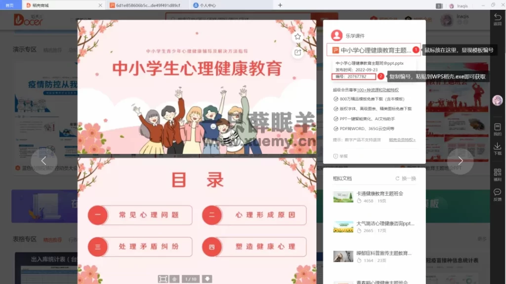 图片[2]-关于一款稻壳WPS模板下载，WPS精品课下载脚本插件-一只薛眠羊