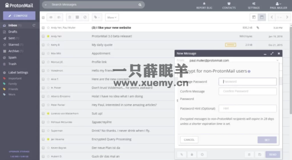图片[3]-分享一个安全且匿名的邮箱 Protonmail-一只薛眠羊
