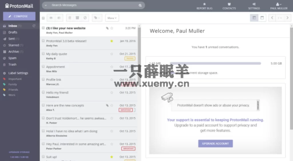 图片[4]-分享一个安全且匿名的邮箱 Protonmail-一只薛眠羊
