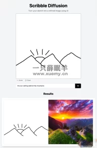 分享一款开源涂鸦AI绘画草图变成精致图像源码-一只薛眠羊